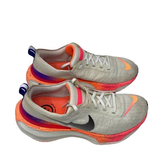 Nike ZoomX Invincible Run 3 Women Shoes Sz 11  White Neon Pink Orange HF5025-100 - Picture 8 of 15